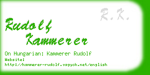 rudolf kammerer business card